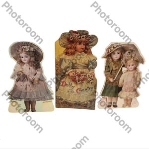 Vintage Victorian Style Book And Display Stand Up Cards